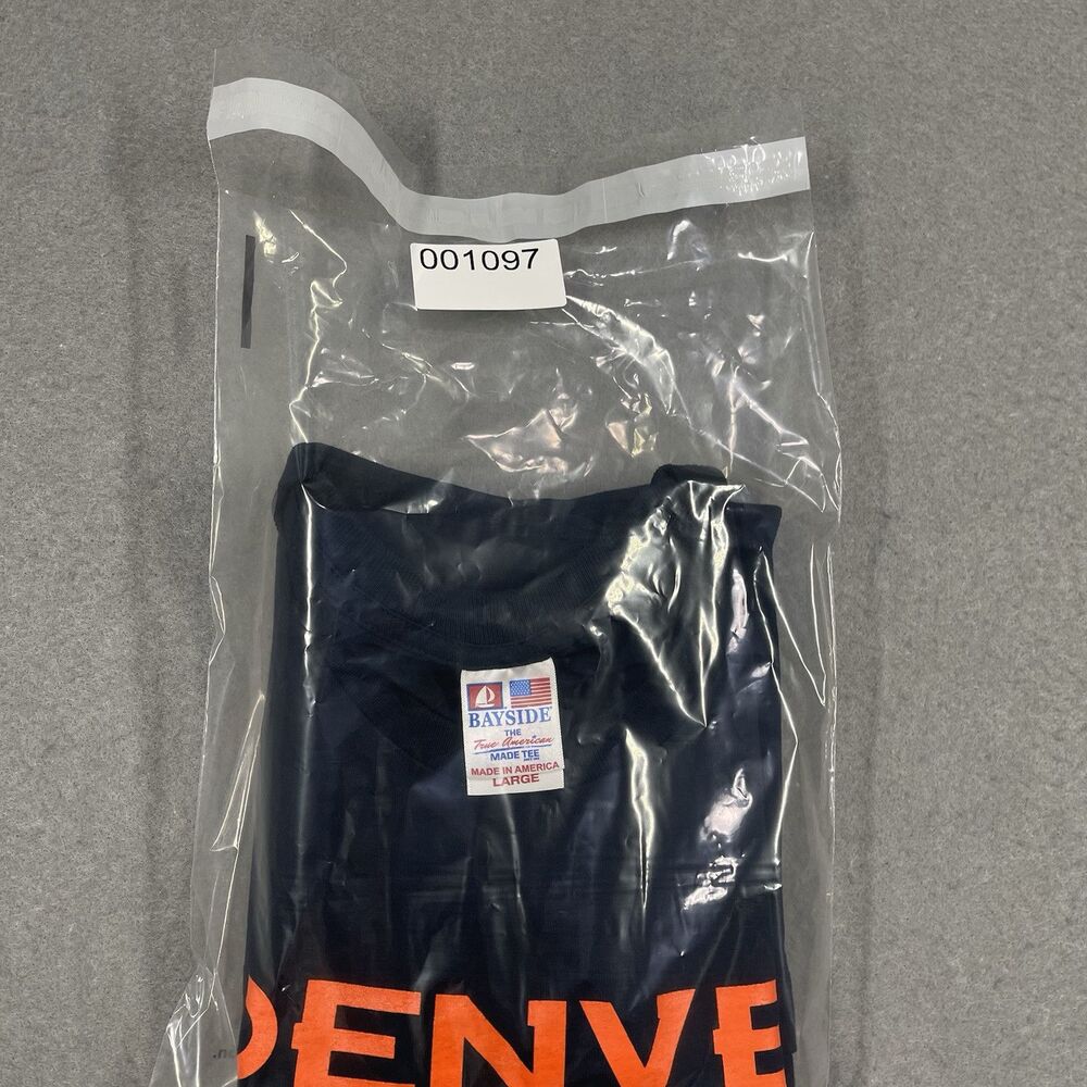 VTG Denver Broncos Shirt Womens Large Blue Living in Seattle Game Day Fan USA - Picture 7 of 7